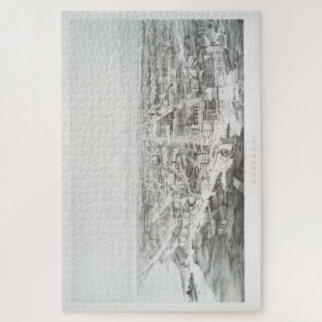 Puzzle Carte picturale Vintage de Buffalo NY (1853) (Vertical)