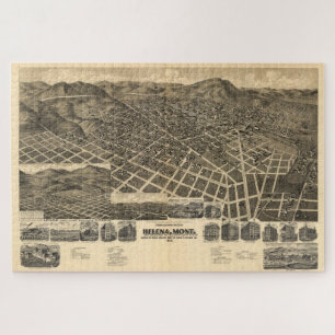 Puzzle Carte picturale Vintage de Helena MT (1890)