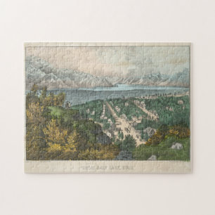 Puzzle Carte picturale Vintage de Salt Lake City UT (1870