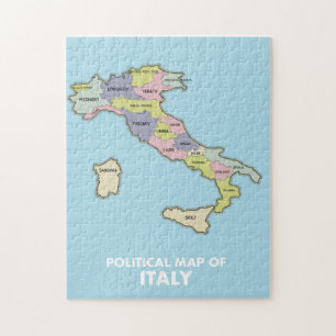 Puzzle Carte politique de l'Italie