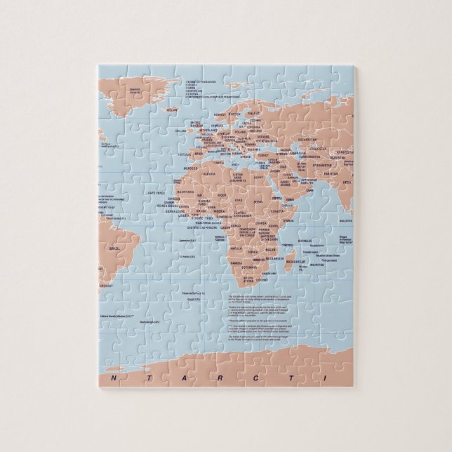 Puzzle Carte politique du monde (Vertical)