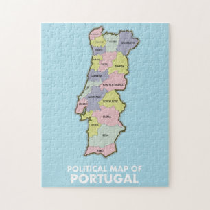 Puzzle Carte politique du Portugal