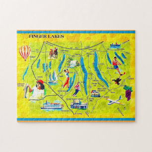 Puzzle Carte postale 11x14 des Finger Lakes de New York
