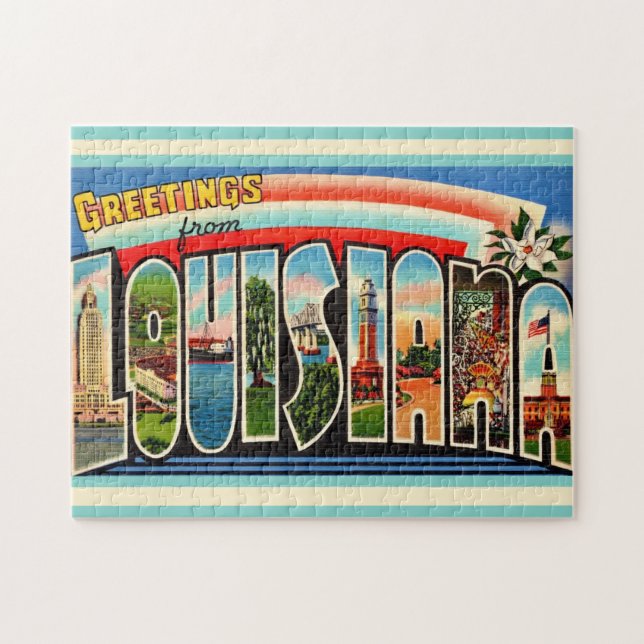 Puzzle Carte postale ancienne de Louisiane 11x14 (Horizontal)