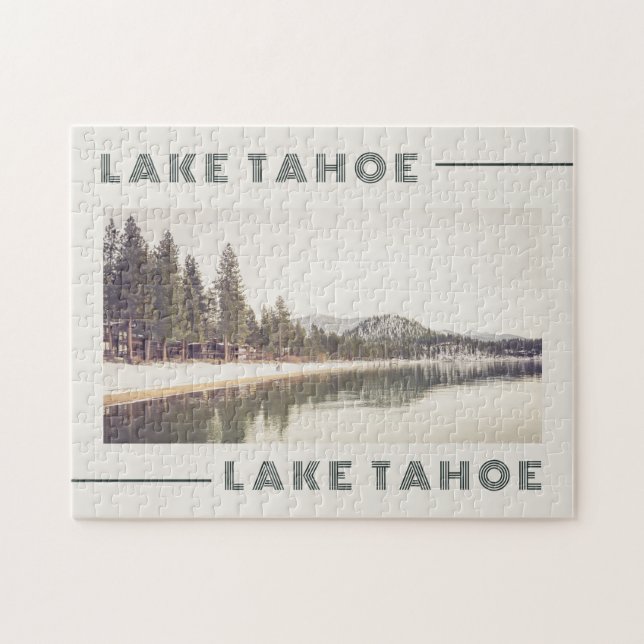 Puzzle Carte postale de style rétro Lake Tahoe (Horizontal)