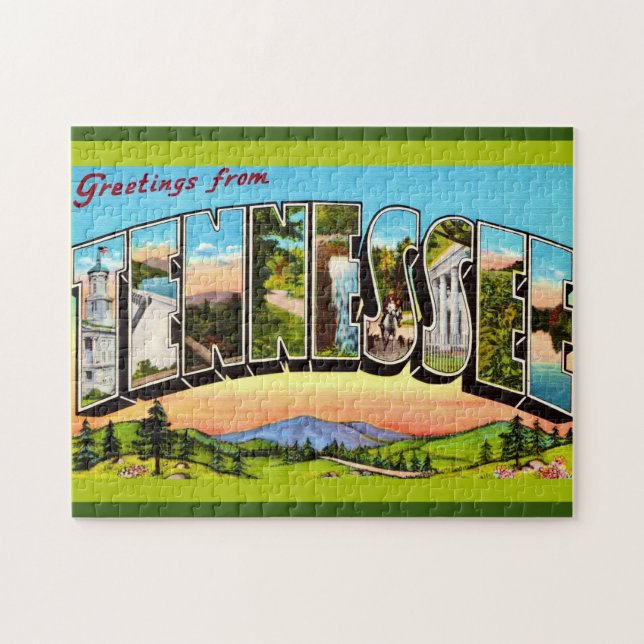 Puzzle Carte postale de vœux rétro Tennessee (Horizontal)