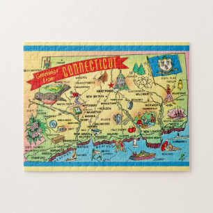 Puzzle Carte postale du Connecticut 11x14