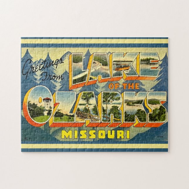 Puzzle Carte postale du lac des Ozarks 11x14 (Horizontal)