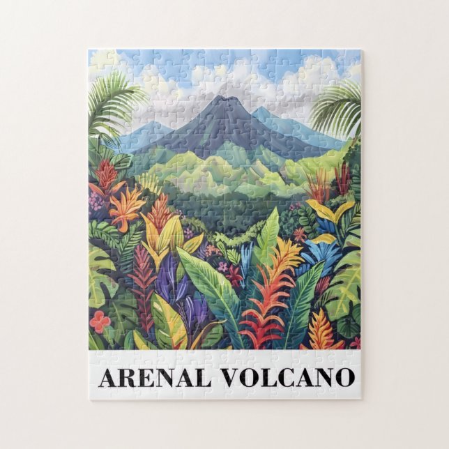 Puzzle Carte postale du volcan du Costa Rica (Vertical)