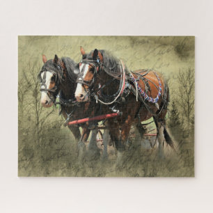 Puzzle Carte postale Patiné vintage Clydesdale