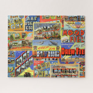 Puzzle Carte postale Vintage Armée Air Corps Forces de la