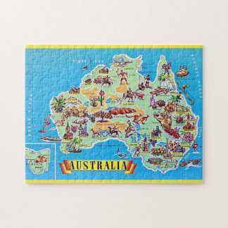 Puzzle Carte postale vintage Australie 11x14