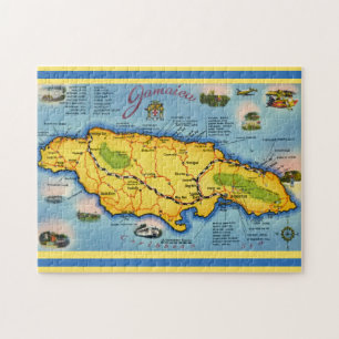Puzzle Carte postale vintage de Jamaïque