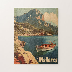 Puzzle Carte postale Vintage Mallorca Coastal Bliss