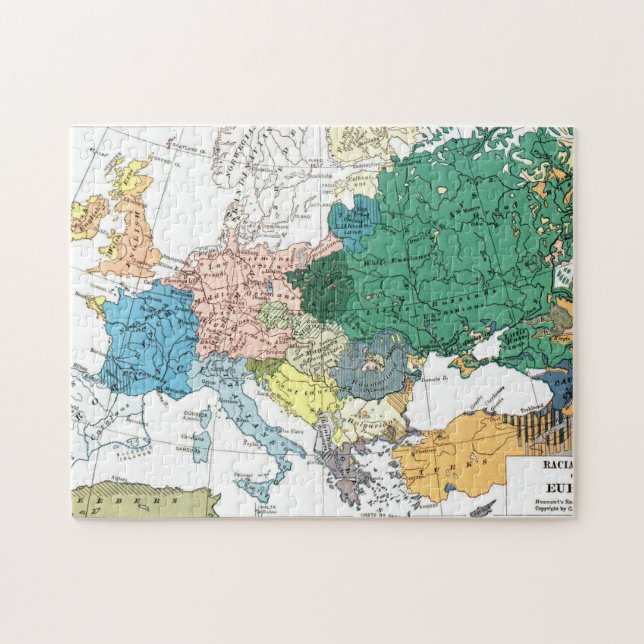 Puzzle Carte raciale de l'Europe (Horizontal)
