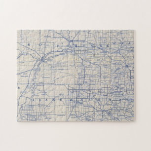 Puzzle Carte routière cycliste 2 du Wisconsin