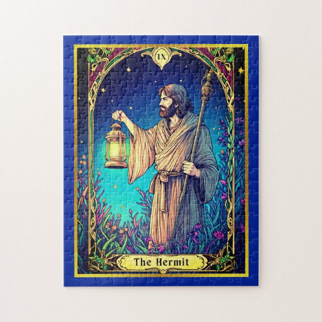 Puzzle Carte Tarot Art Nouveau, Hermite (Vertical)