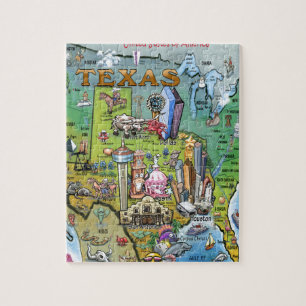 Puzzle Carte Texas USA
