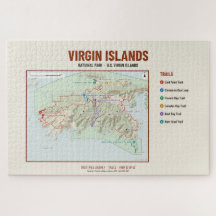 Carte topographique du parc national des îles Vier