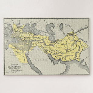 Puzzle Carte vintage d'Alexandre le Grand Empire (1913)