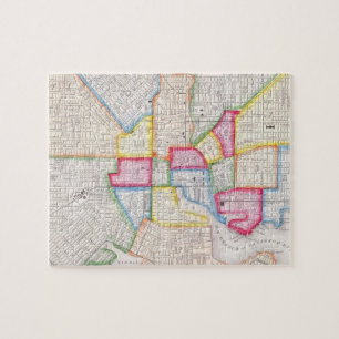 Puzzle Carte vintage de Baltimore du centre (1860)