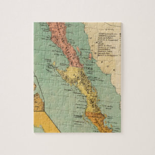 Puzzle Carte vintage de Basse-Californie (1899)