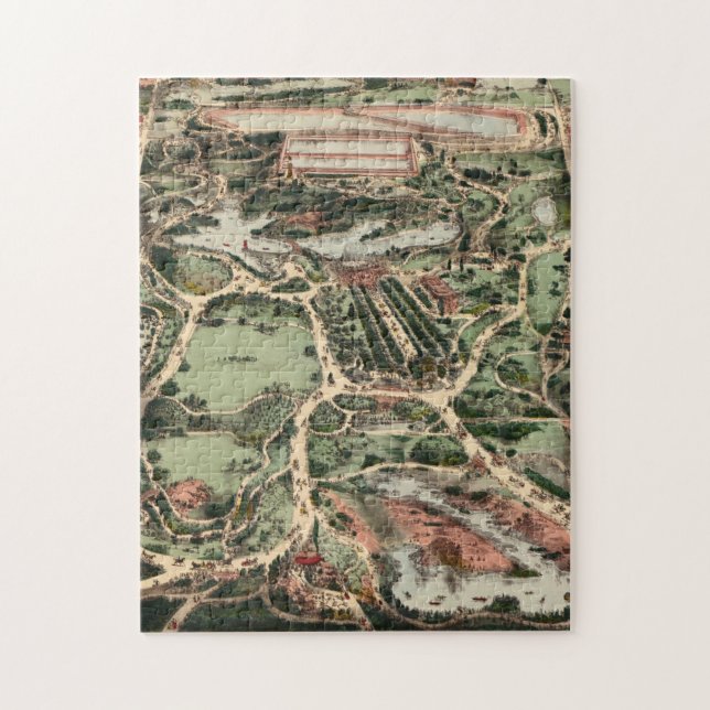 Puzzle Carte vintage de Central Park NYC (1860) (Vertical)