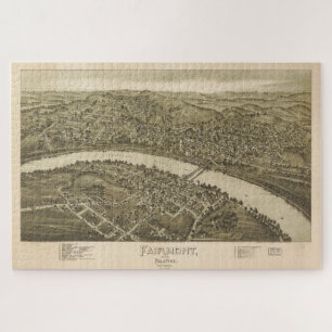 Puzzle Carte vintage de Fairmont WV (1897)