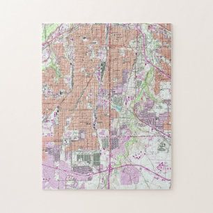 Puzzle Carte vintage de Fort Worth le Texas (1955) 2