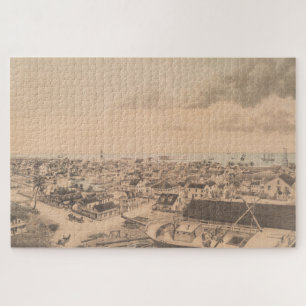 Puzzle Carte vintage de Key West FL (1855)