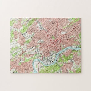 Puzzle Carte vintage de Knoxville Tennessee (1966)