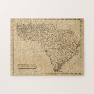Puzzle Carte Vintage de la Caroline du Sud (1812)