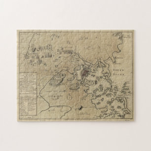 Puzzle Carte Vintage de la guerre révolutionnaire de Bos