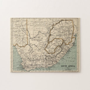 Puzzle Carte vintage de l'Afrique du Sud (1889)