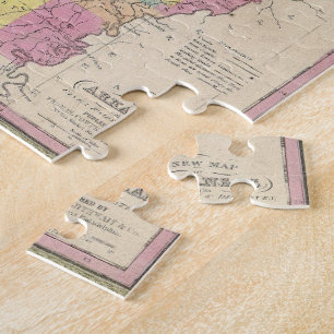 Puzzle Carte vintage de l'Arkansas (1853)