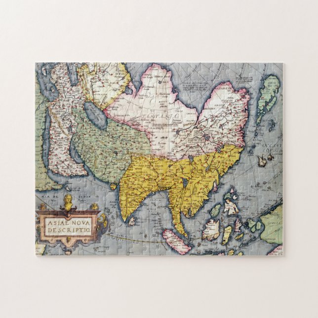 Puzzle Carte vintage de l'Asie | 1580 (Horizontal)
