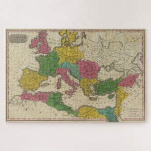 Puzzle Carte vintage de l'Empire romain (1831)