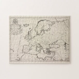 Puzzle Carte vintage de l'Europe (1700)