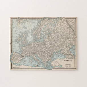 Puzzle Carte vintage de l'Europe (1893)