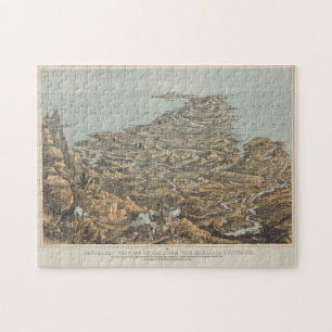 Puzzle Carte vintage de l'Inde de l'Himalaya