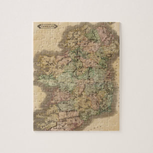 Puzzle Carte vintage de l'Irlande (1831)