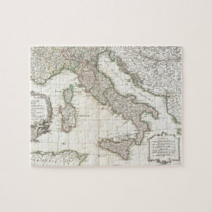 Puzzle Carte vintage de l'Italie (1770)