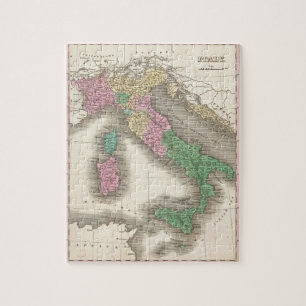 Puzzle Carte vintage de l'Italie (1827)