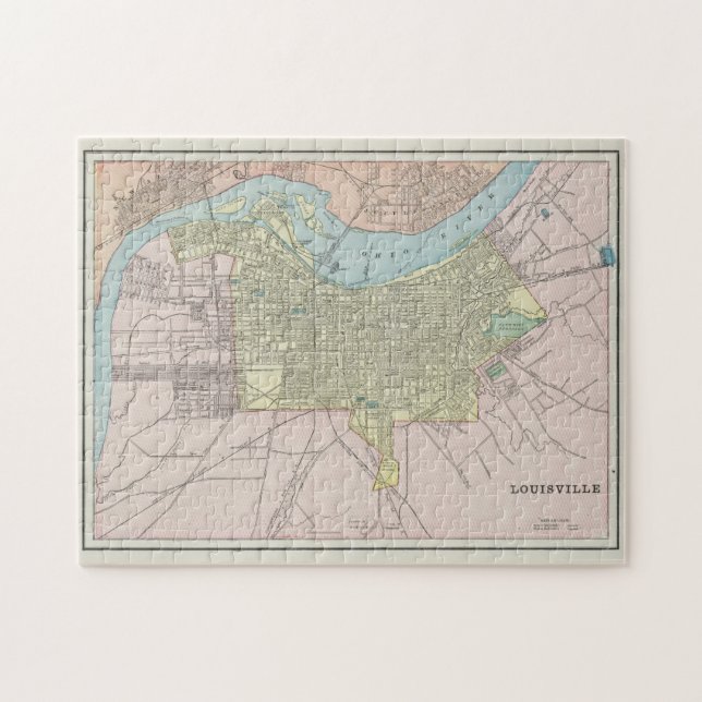 Puzzle Carte vintage de Louisville KY (1901) (Horizontal)