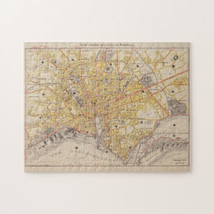 Puzzle Carte vintage de Marseille France (1917)