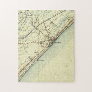 Puzzle Carte vintage de Myrtle Beach la Caroline du Sud