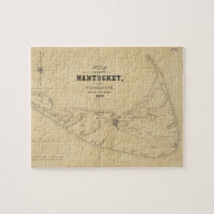 Puzzle Carte vintage de Nantucket (1838)