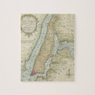 Puzzle Carte vintage de New York City (1869)