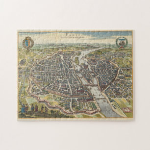Puzzle Carte vintage de Paris France (1655)