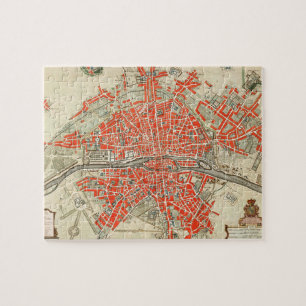 Puzzle Carte Vintage de Paris France (1721-1774)